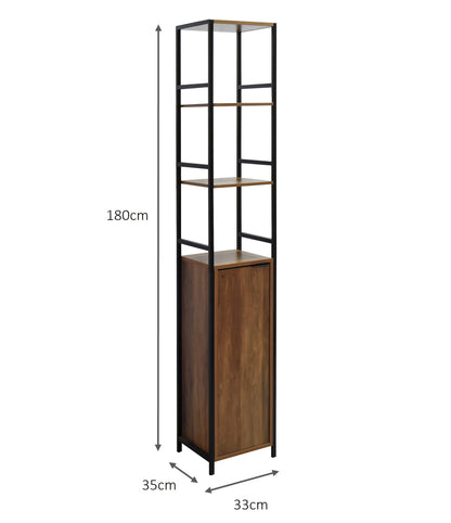 Rivet Tall Boy - Wood Effect