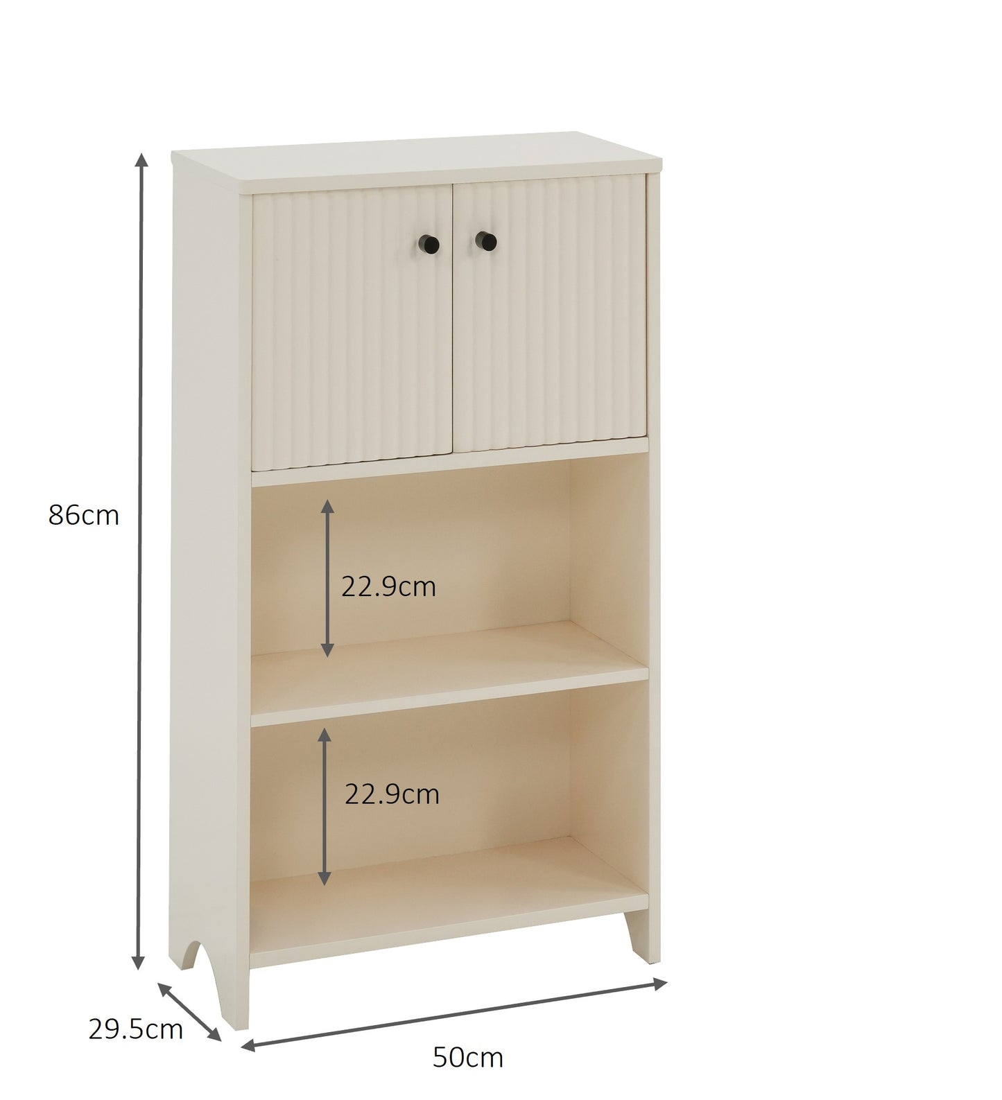Alice Console Two Door Open Shelf Cabinet