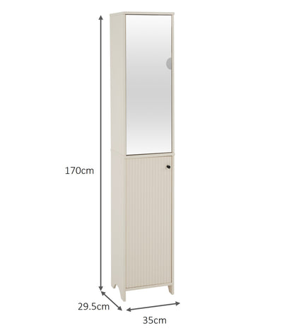 Alice Tallboy with Mirrored Door Cabinet