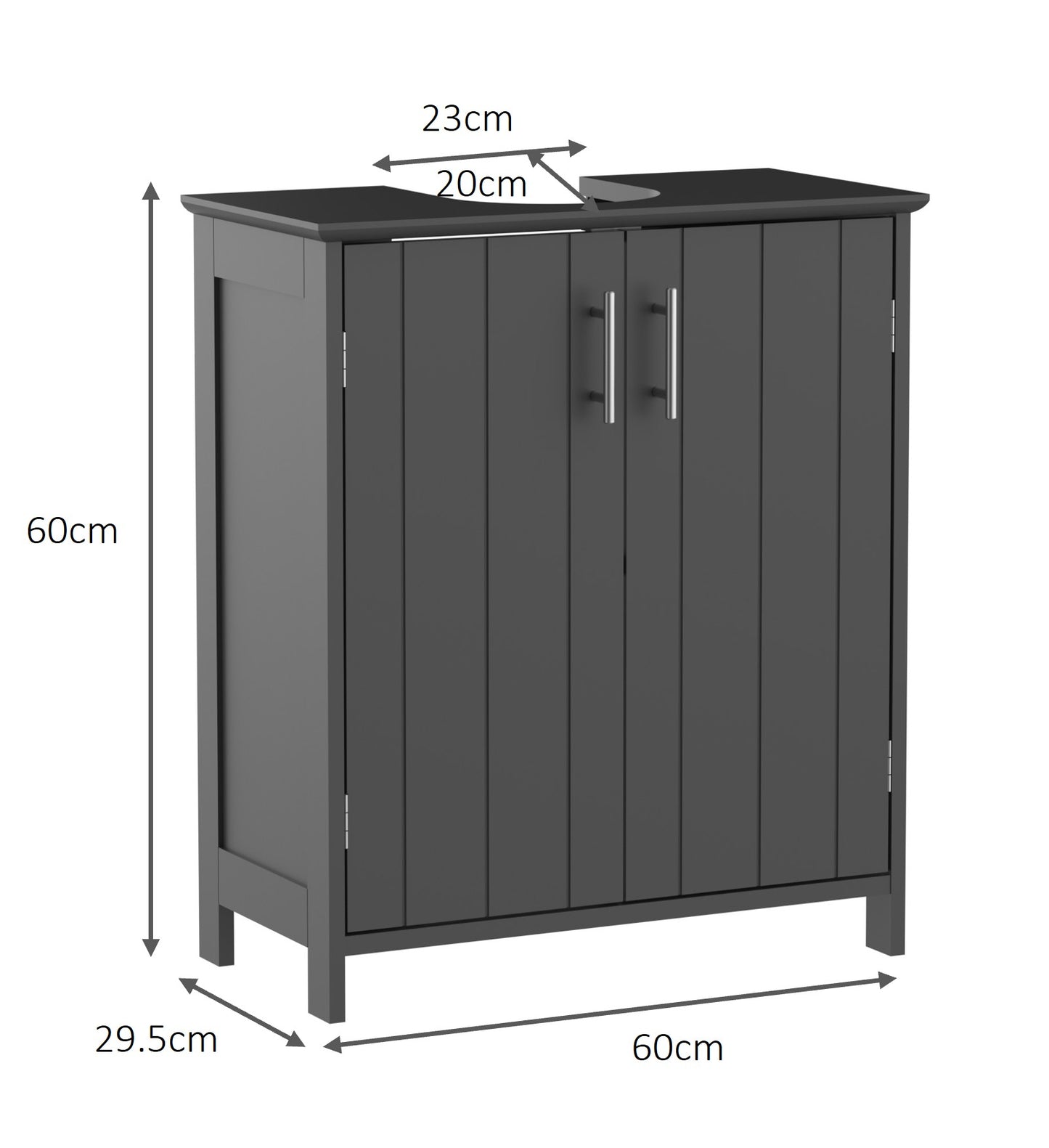 Devon Underbasin Cabinet - Grey