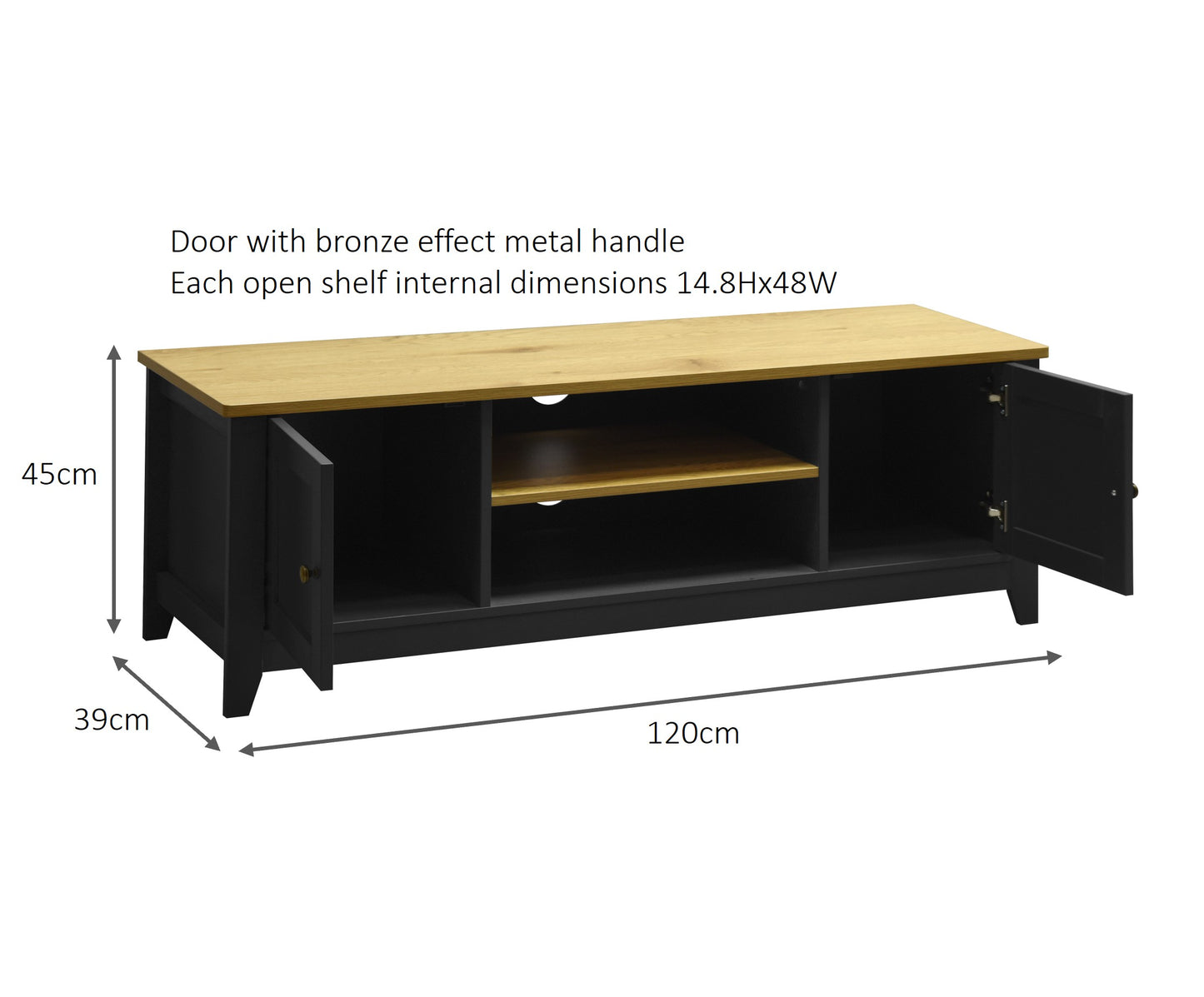 Windsor TV Cabinet - Grey
