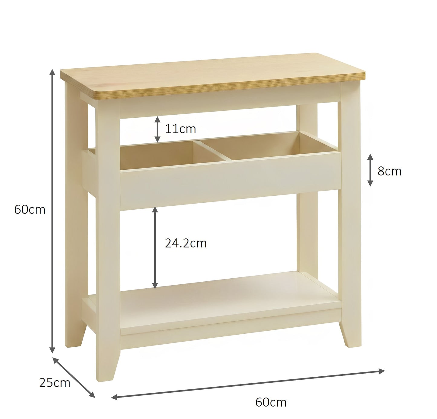 Windsor Sofa Side Table - Ivory