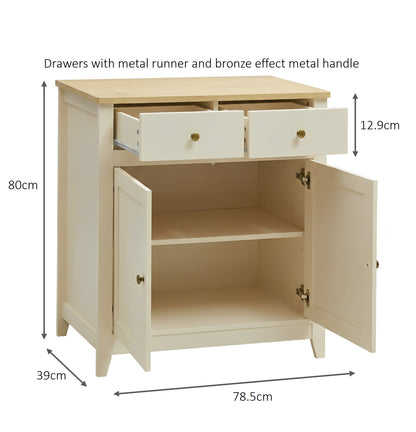 Windsor Sideboard 2 Door 2 Drawer - Ivory