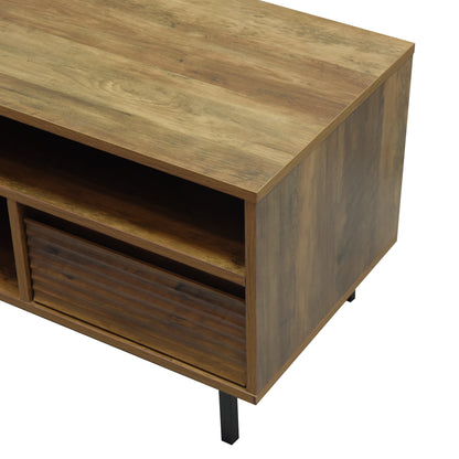 Cavin TV Cabinet with 2 Drawers - Dark Wood Effect