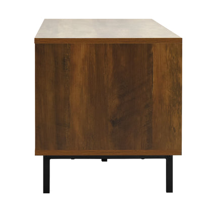 Cavin TV Cabinet with 2 Drawers - Dark Wood Effect
