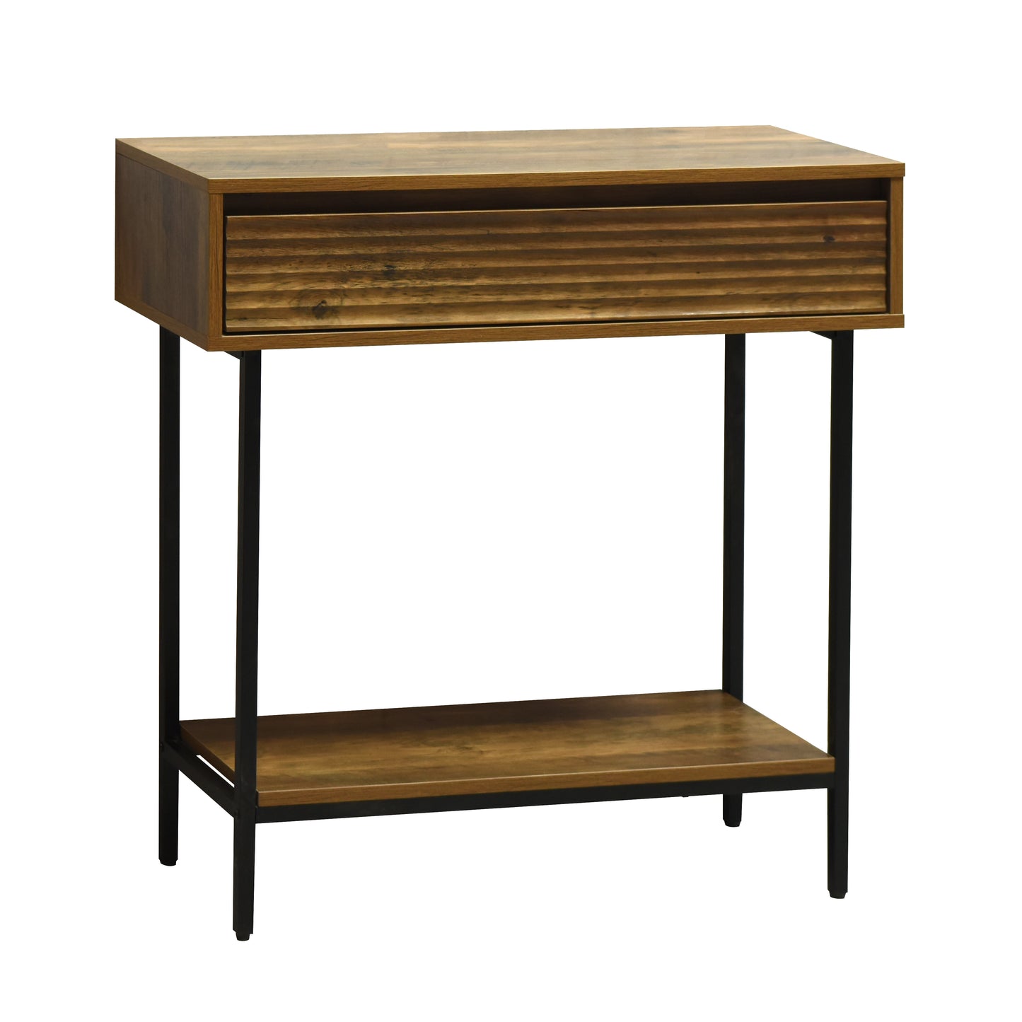 Cavin Console Table with 1 Drawer - Dark Wood Effect