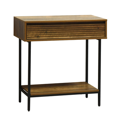 Cavin Console Table with 1 Drawer - Dark Wood Effect
