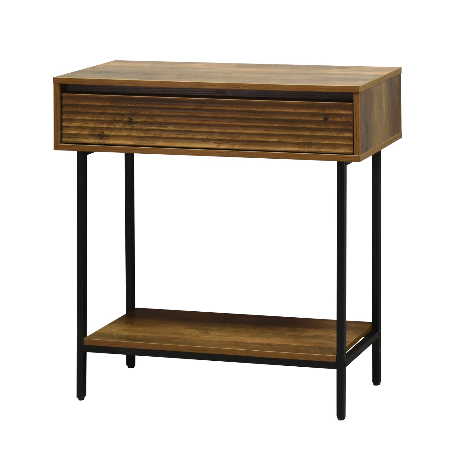 Cavin Console Table with 1 Drawer - Dark Wood Effect