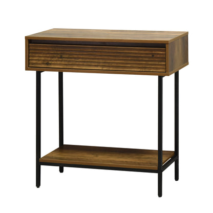Cavin Console Table with 1 Drawer - Dark Wood Effect