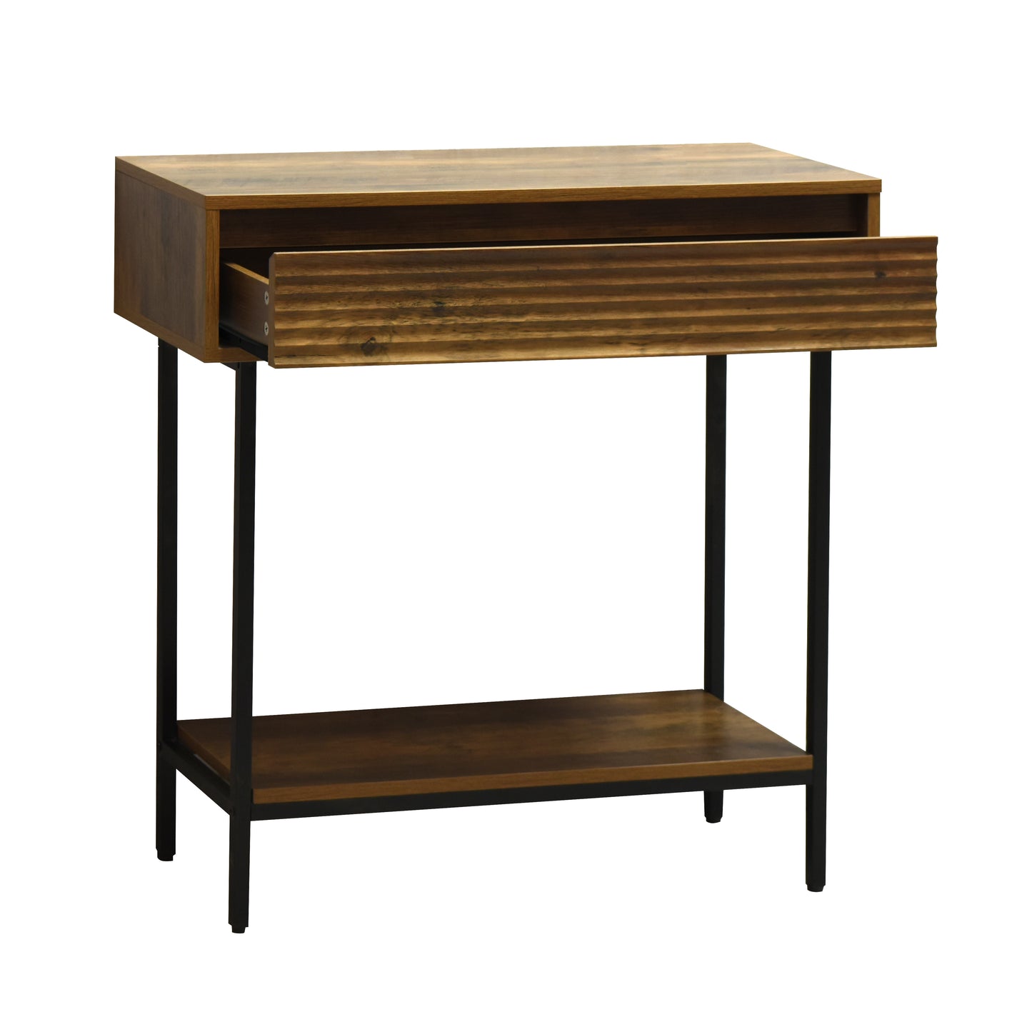 Cavin Console Table with 1 Drawer - Dark Wood Effect
