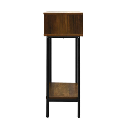 Cavin Console Table with 1 Drawer - Dark Wood Effect
