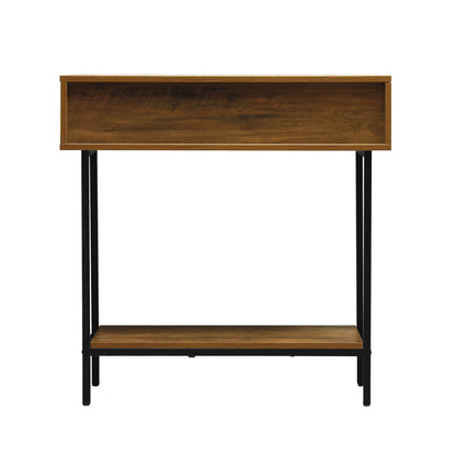 Cavin Console Table with 1 Drawer - Dark Wood Effect