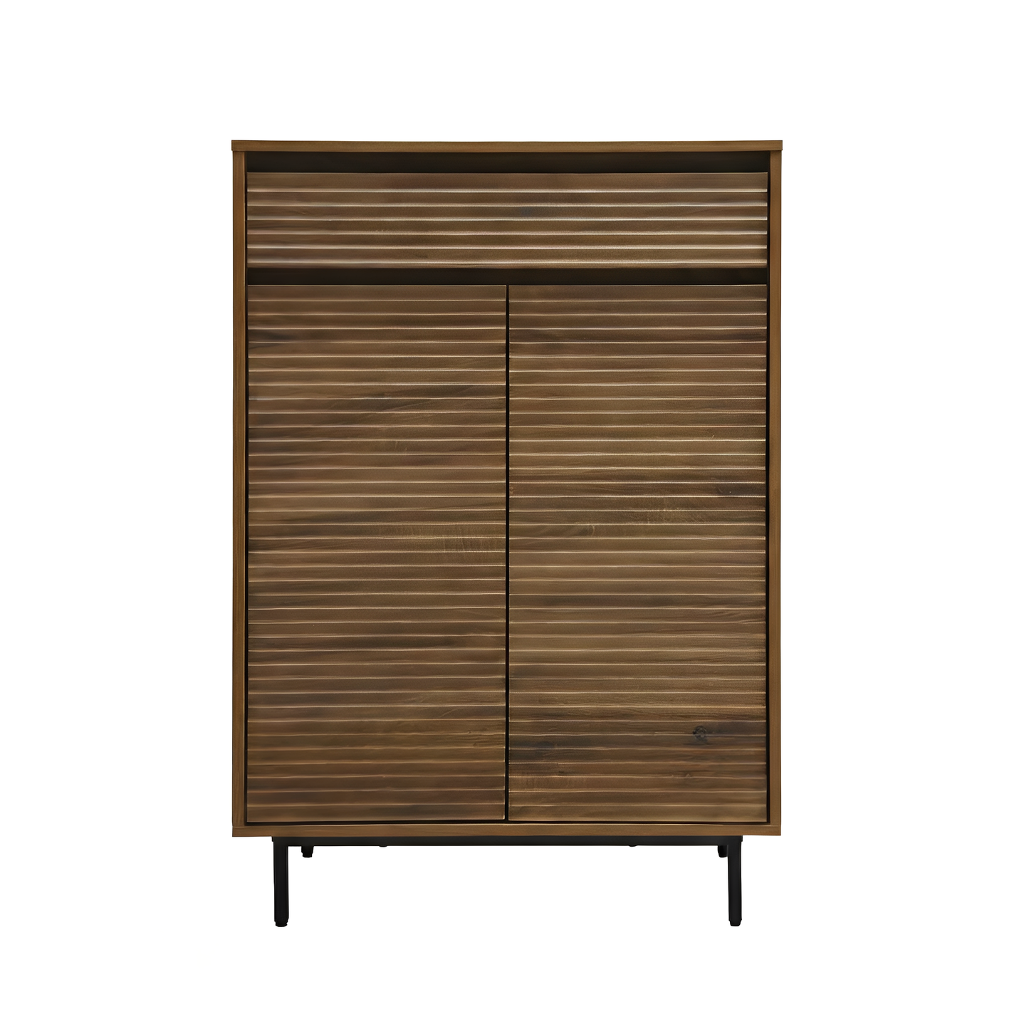 Cavin Shoe Cabinet 2 Door 1 Drawer - Dark Wood Effect