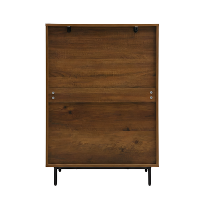 Cavin Shoe Cabinet 2 Door 1 Drawer - Dark Wood Effect