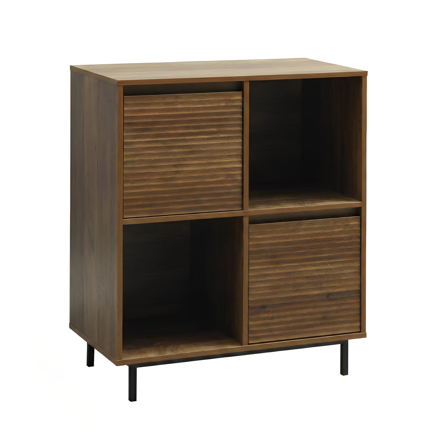 Cavin Sideboard 2 Door 2 Cubby Shelf - Dark Wood Effect