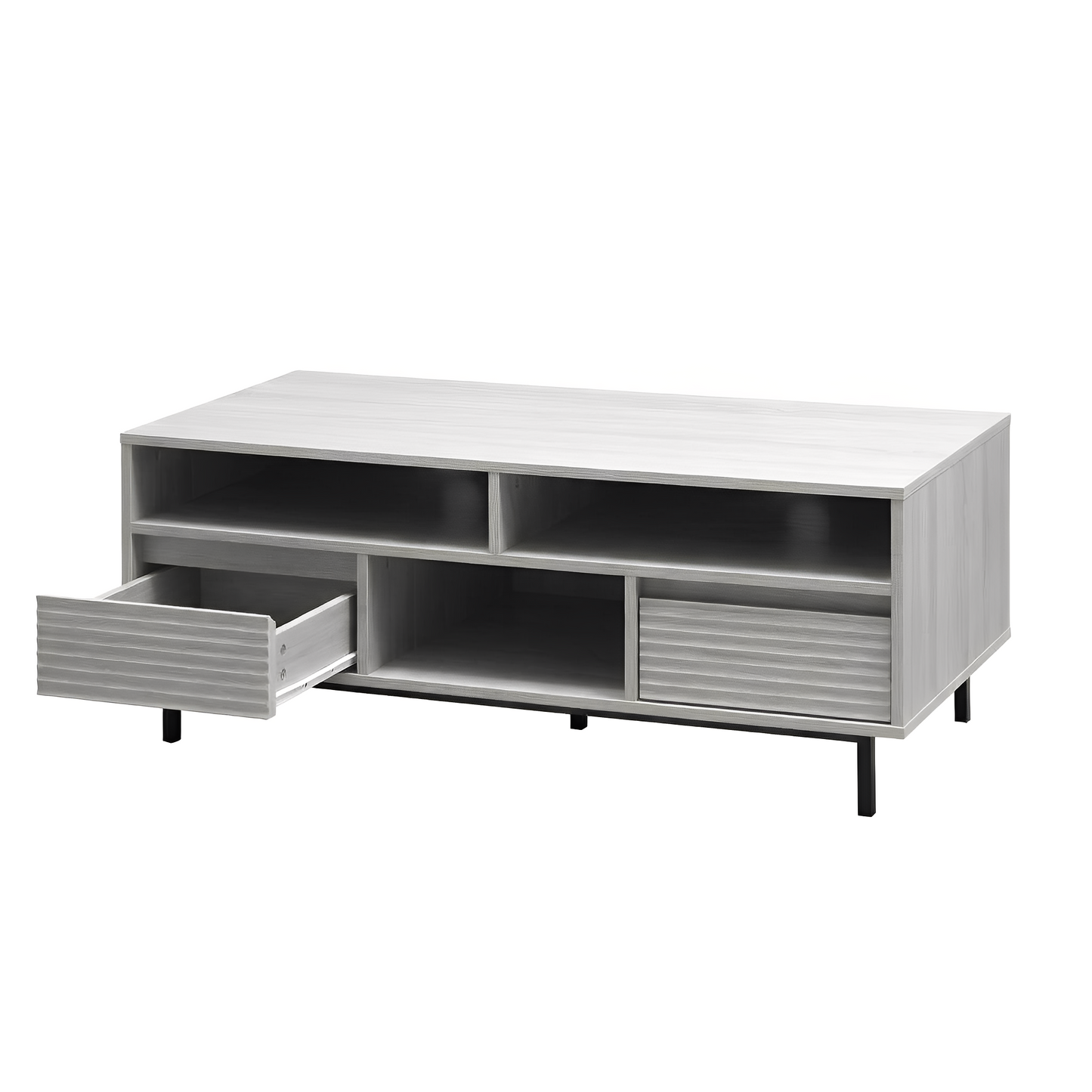 Cavin TV Cabinet with 2 Drawer - Light Oak Effect