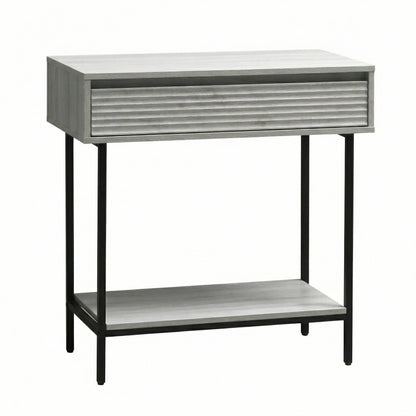 Cavin Console Table with 1 Drawer - Light Oak Effect