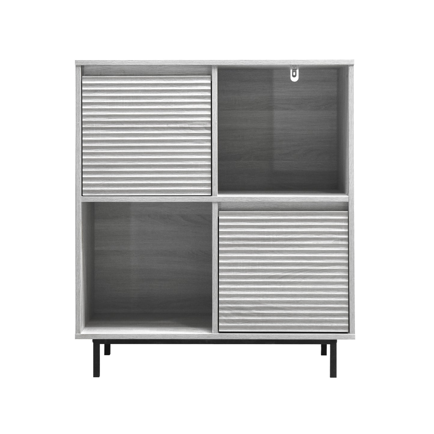 Cavin Sideboard 2 Door 2 Cubby Shelf - Light Wood Effect