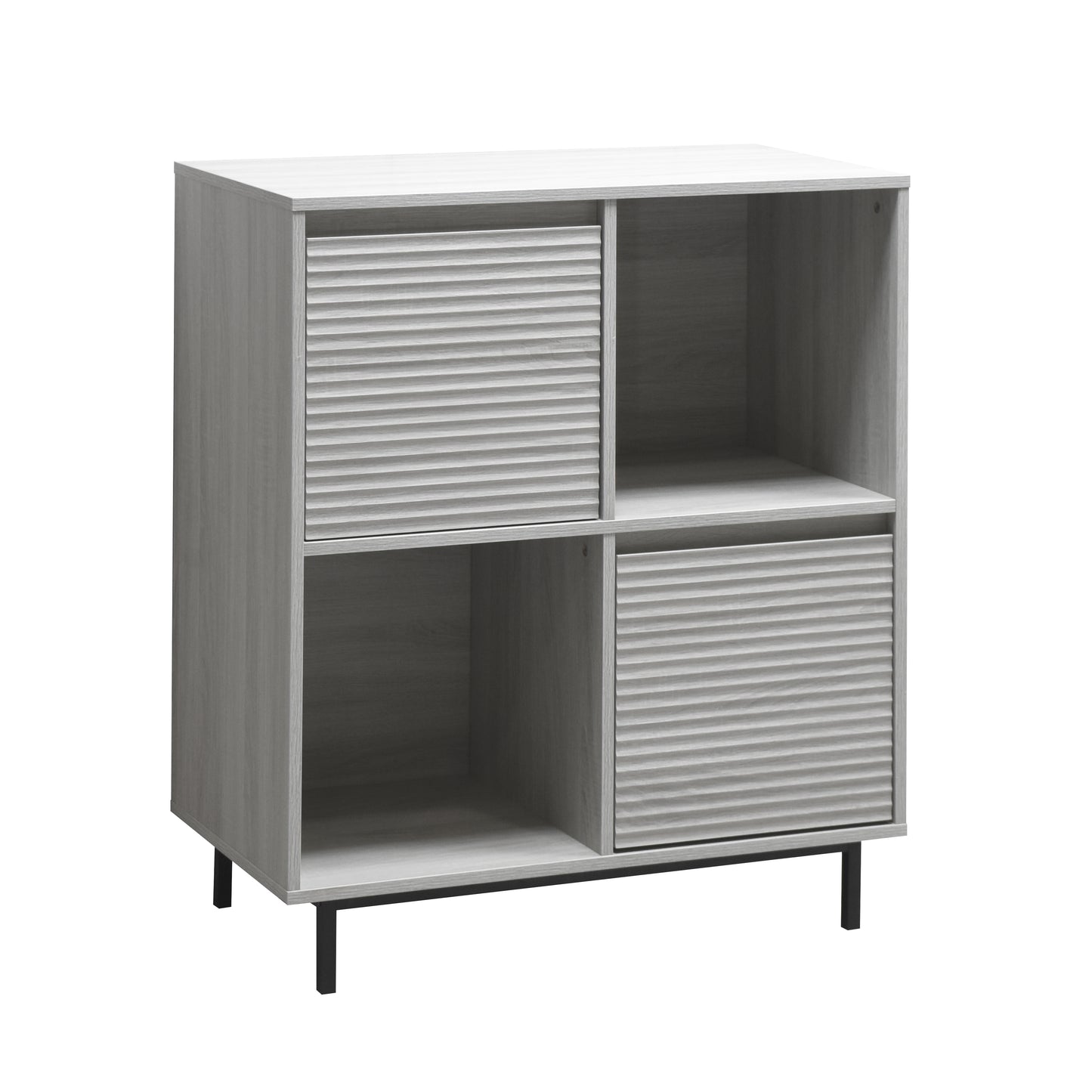 Cavin Sideboard 2 Door 2 Cubby Shelf - Light Wood Effect