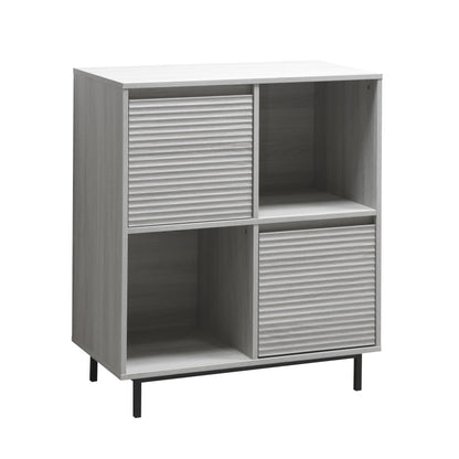 Cavin Sideboard 2 Door 2 Cubby Shelf - Light Wood Effect
