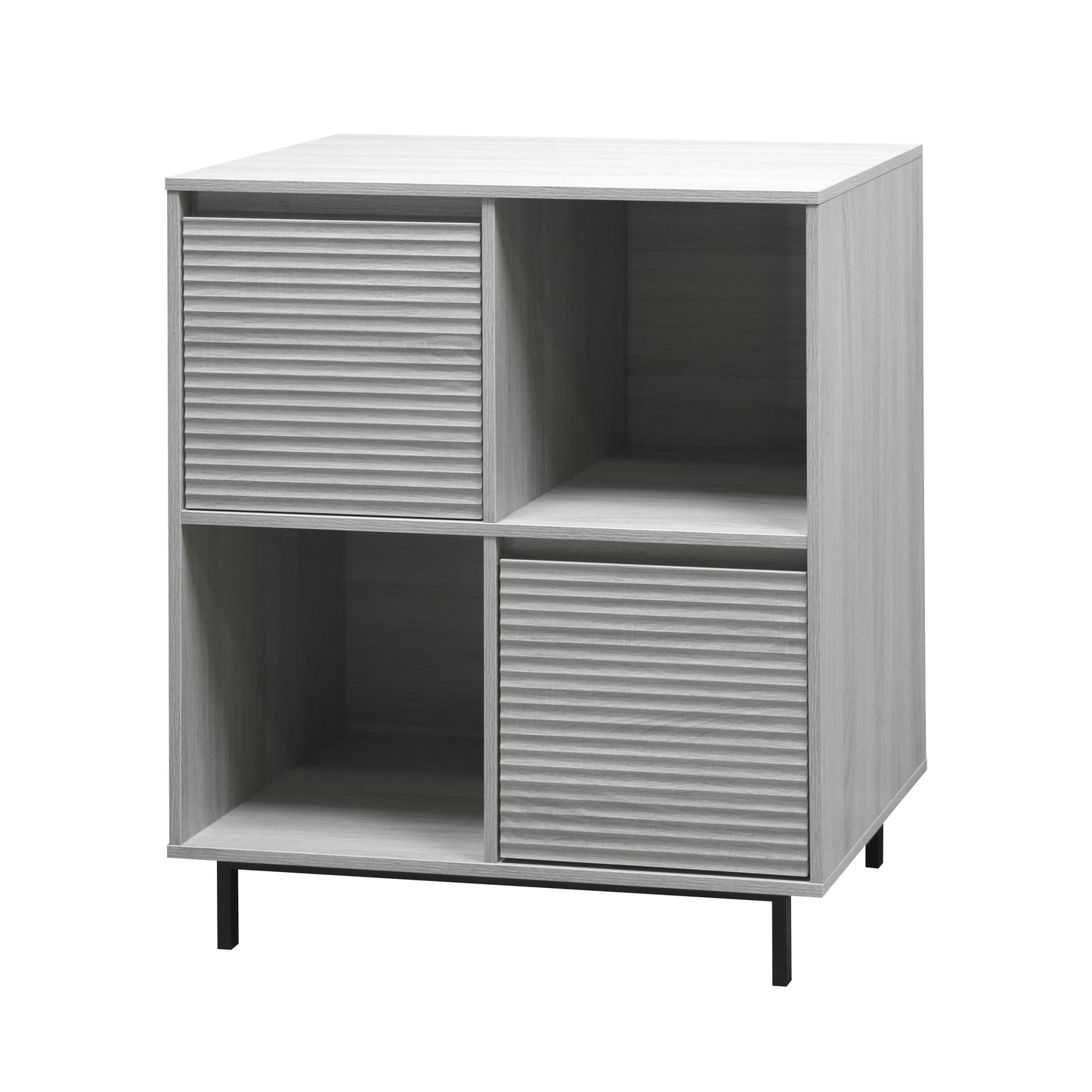 Cavin Sideboard 2 Door 2 Cubby Shelf - Light Wood Effect