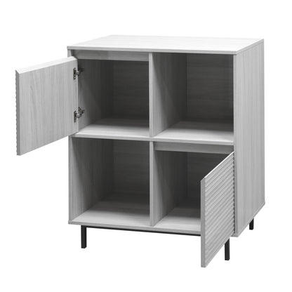 Cavin Sideboard 2 Door 2 Cubby Shelf - Light Wood Effect