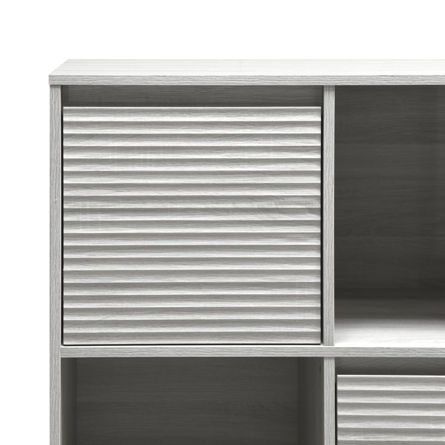 Cavin Sideboard 2 Door 2 Cubby Shelf - Light Wood Effect