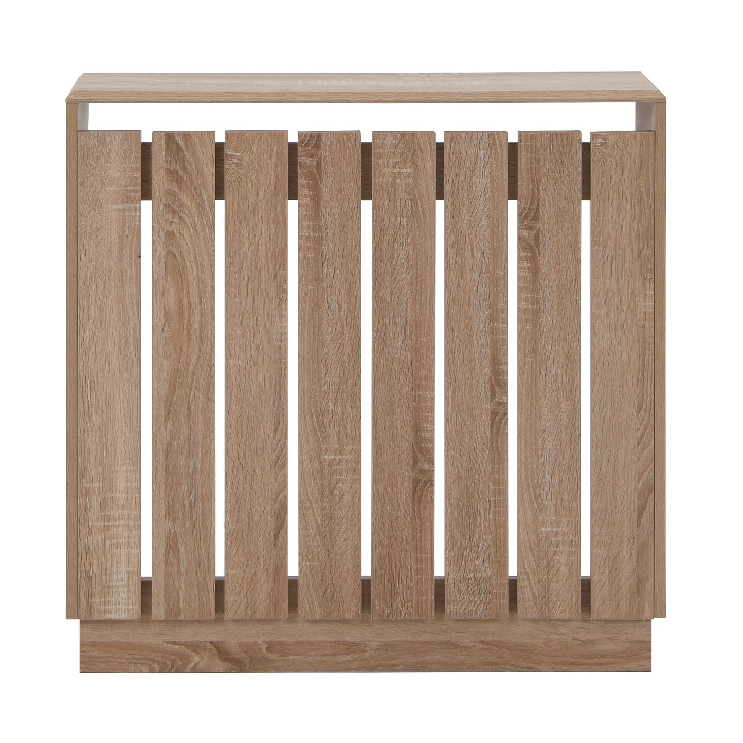 Eve Natural Oak Effect Radiator Cover Small – Modern Slatted Wooden Radiator Cabinet