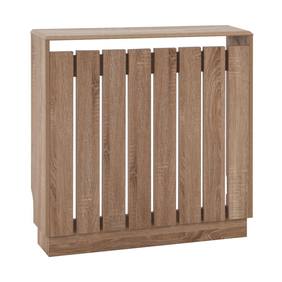 Eve Natural Oak Effect Radiator Cover Small – Modern Slatted Wooden Radiator Cabinet