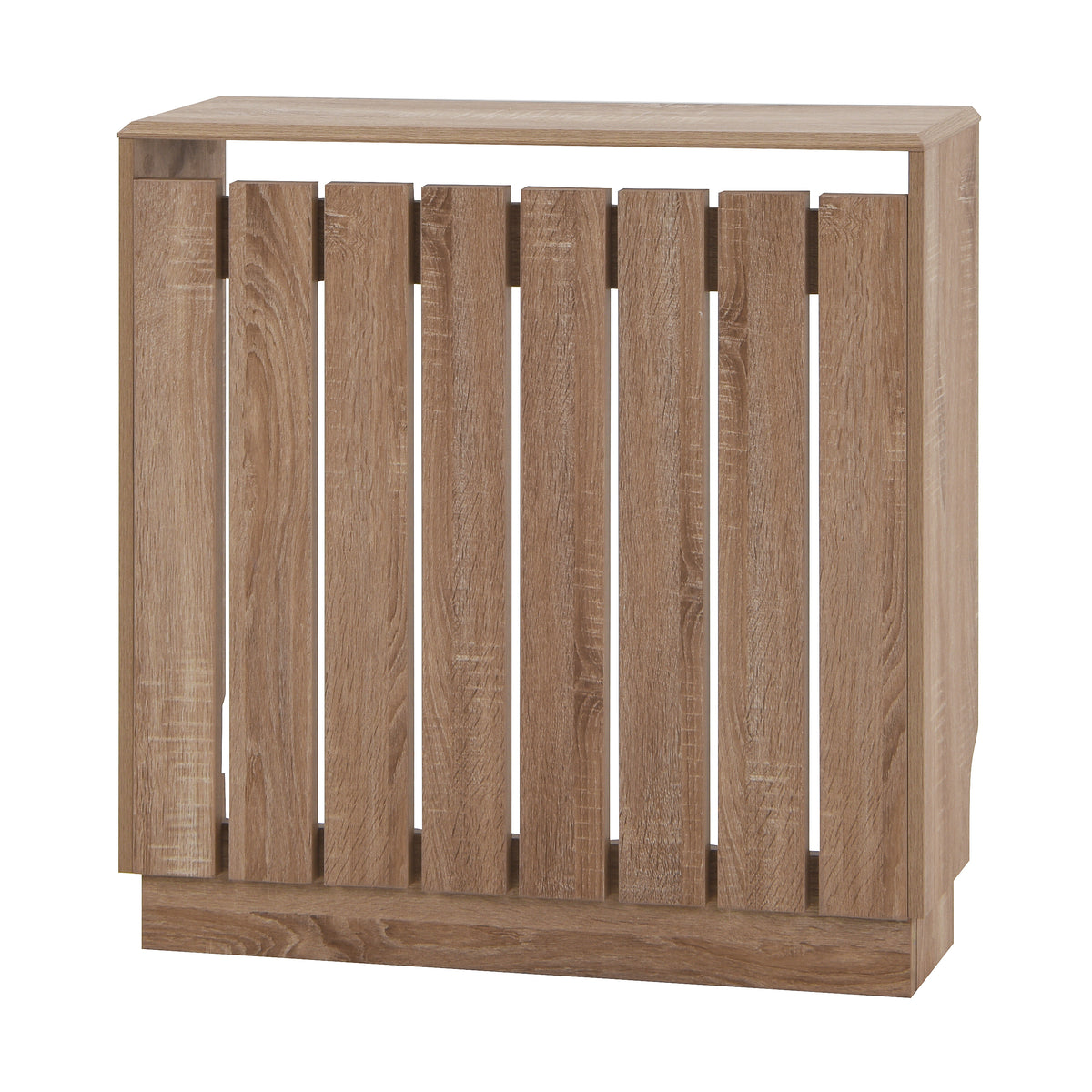 Eve Natural Oak Effect Radiator Cover Small – Modern Slatted Wooden Radiator Cabinet