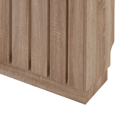 Eve Natural Oak Effect Radiator Cover Small – Modern Slatted Wooden Radiator Cabinet