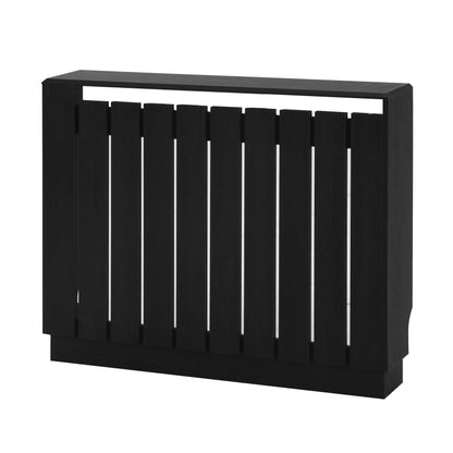 Eve Black Oak Effect Radiator Cover Medium – Modern Slatted Wooden Radiator Cabinet