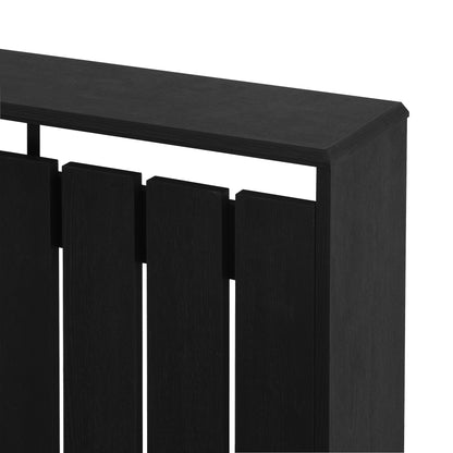 Eve Black Oak Effect Radiator Cover Medium – Modern Slatted Wooden Radiator Cabinet