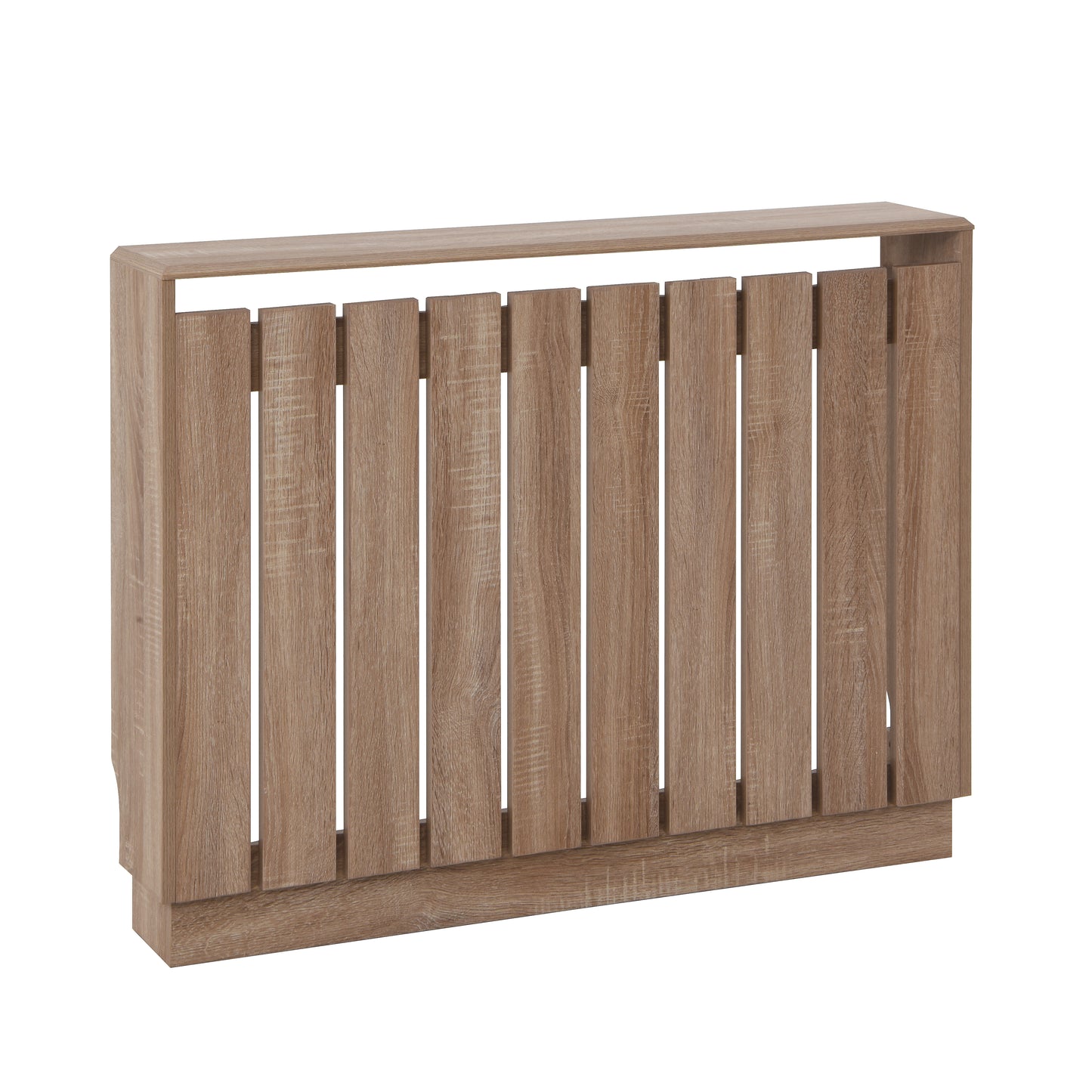 Eve Natural Oak Effect Radiator Cover Medium – Modern Slatted Wooden Radiator Cabinet