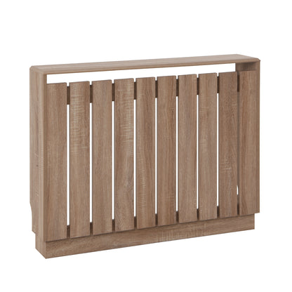 Eve Natural Oak Effect Radiator Cover Medium – Modern Slatted Wooden Radiator Cabinet