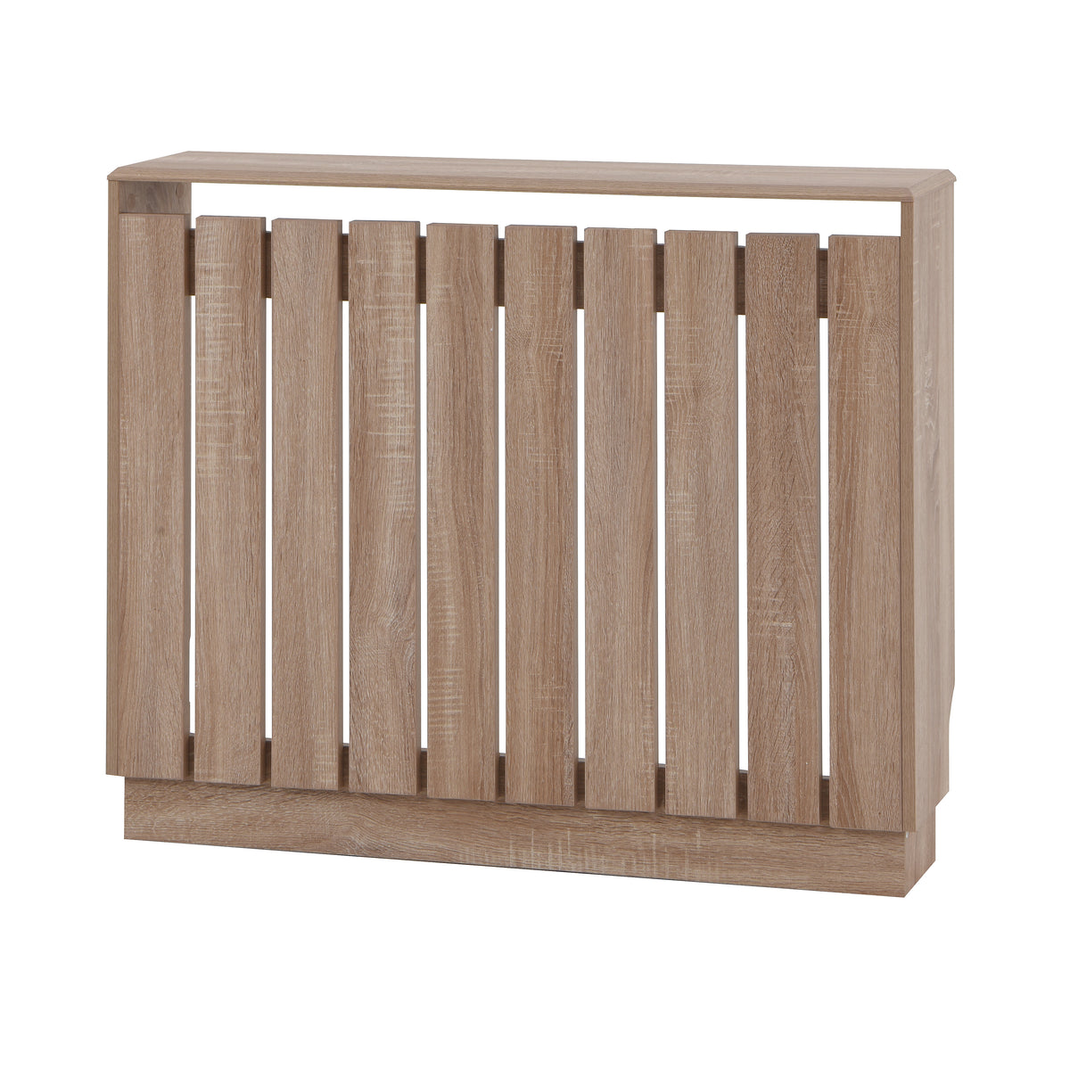 Eve Natural Oak Effect Radiator Cover Medium – Modern Slatted Wooden Radiator Cabinet