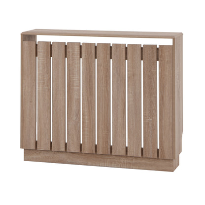 Eve Natural Oak Effect Radiator Cover Medium – Modern Slatted Wooden Radiator Cabinet