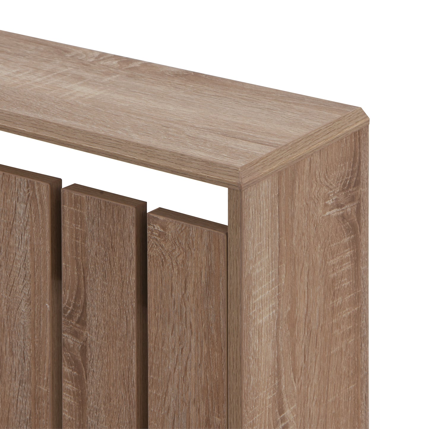Eve Natural Oak Effect Radiator Cover Medium – Modern Slatted Wooden Radiator Cabinet