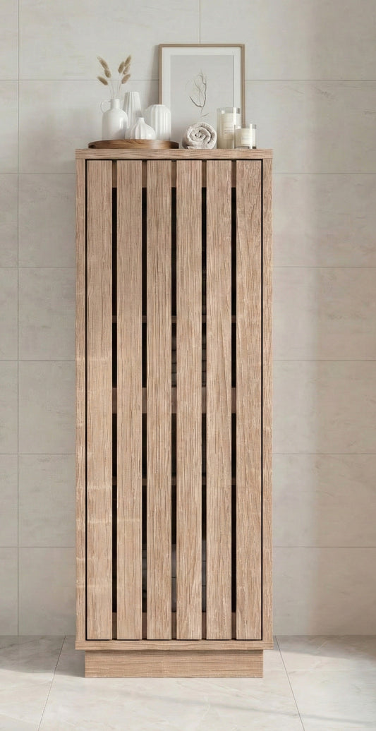 Gaia Single Door Floor Cabinet - Natural Oak Effect