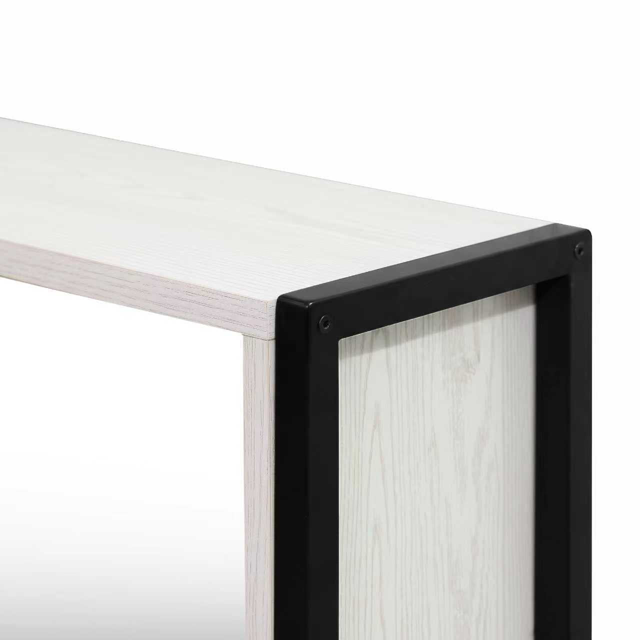 Rivet Single Mirrored Door Cabinet - White Wood Effect