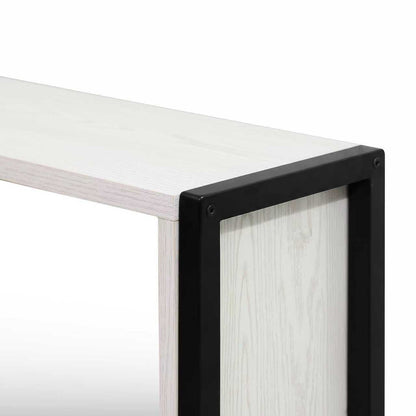 Rivet Single Mirrored Door Cabinet - White Wood Effect