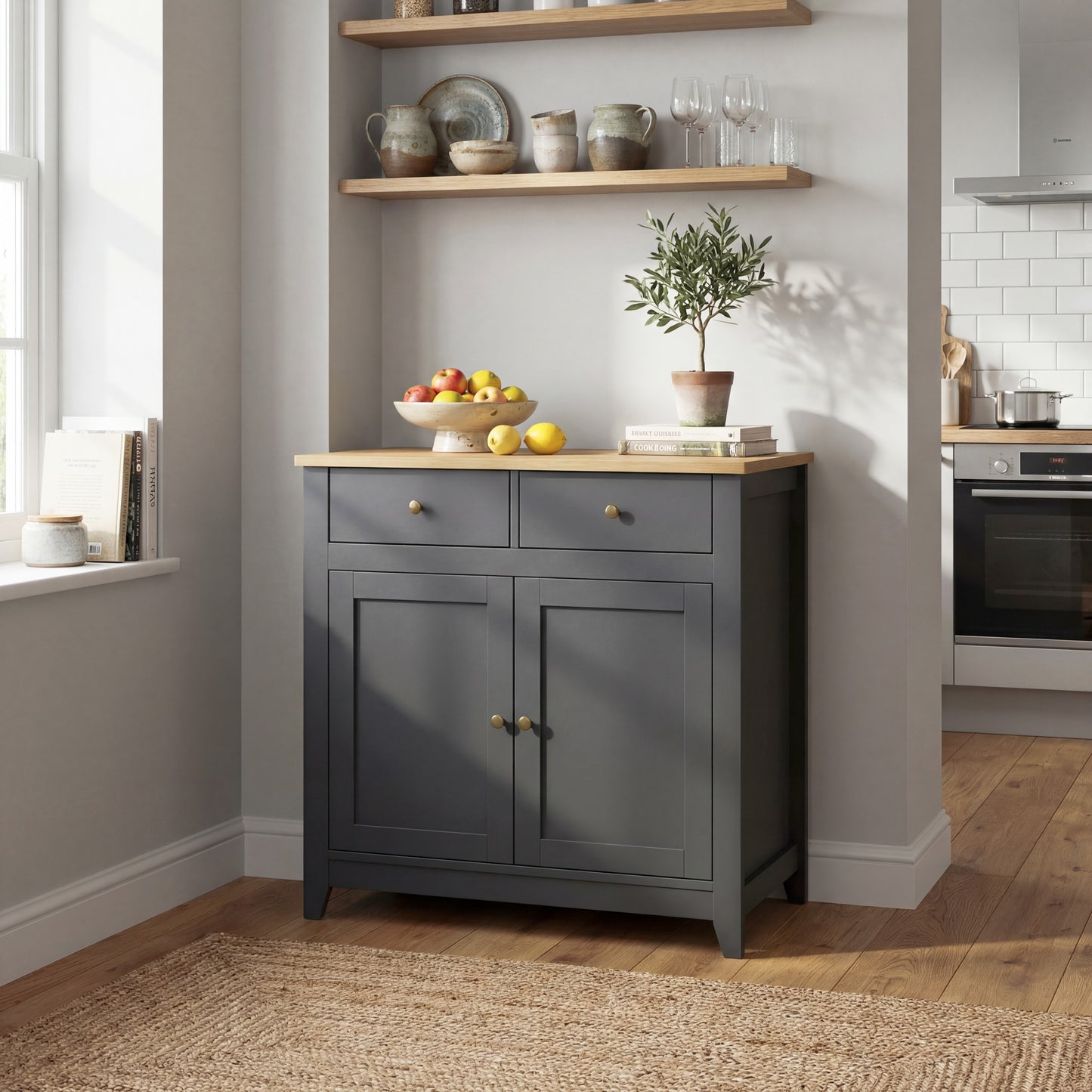 Windsor Sideboard 2 Door 2 Drawer - Grey