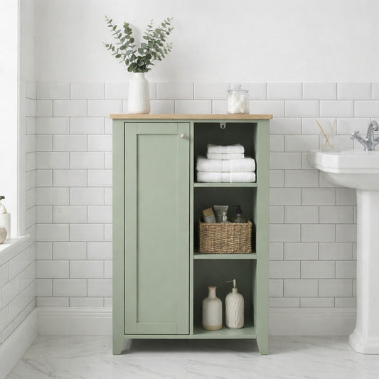 Olivia Console 1 Door with Open Shelf - Sea Foam