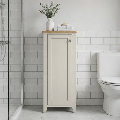 Olivia Single Door Floor Cabinet - Ivory