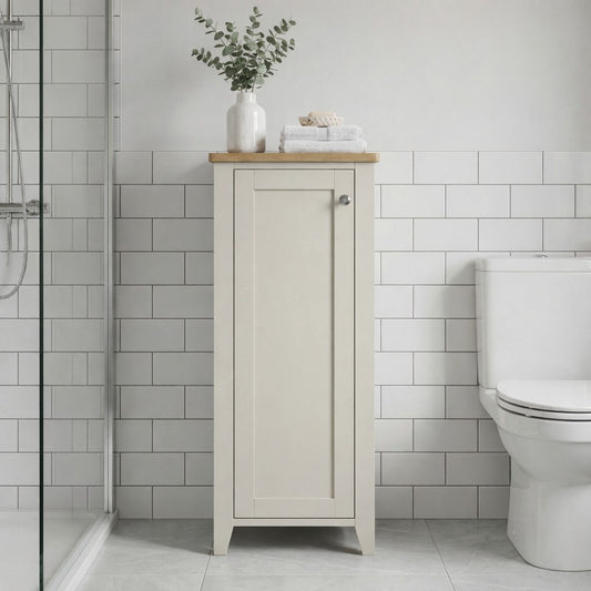 Olivia Single Door Floor Cabinet - Ivory