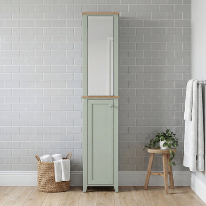 Olivia Tallboy with Mirrored Door - Sea Foam