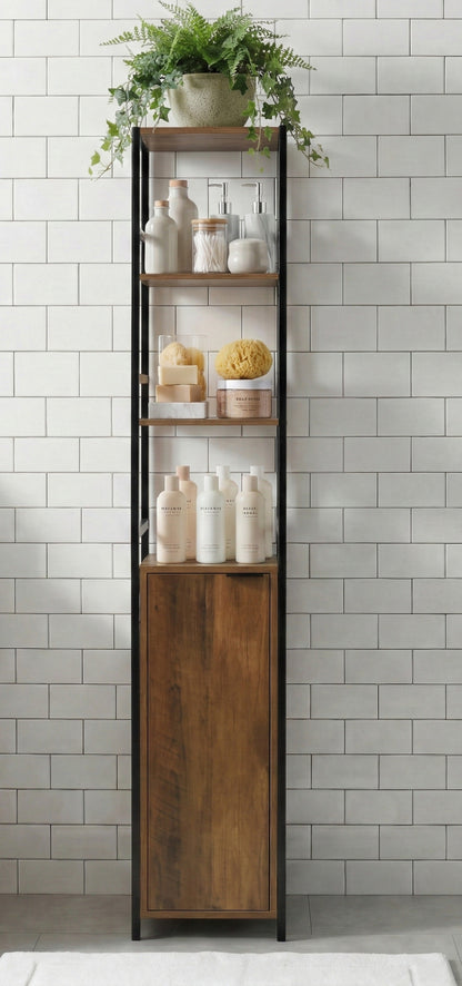 Rivet Tall Boy - Wood Effect