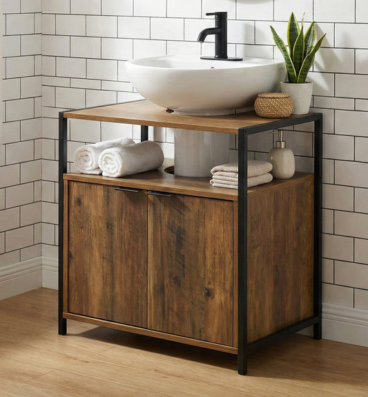 Rivet Under Basin - Wood Effect