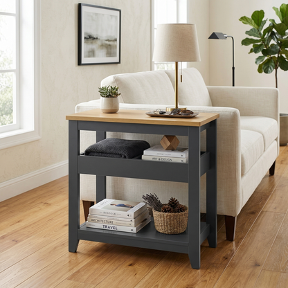 Windsor Sofa Side Table - Grey